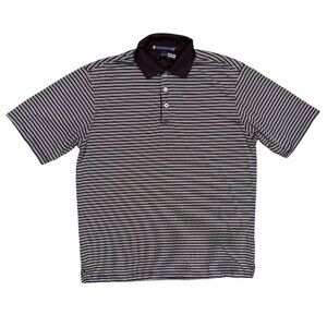 Chase Edward Golf Striped Polo Shirt Short Sleeve Small